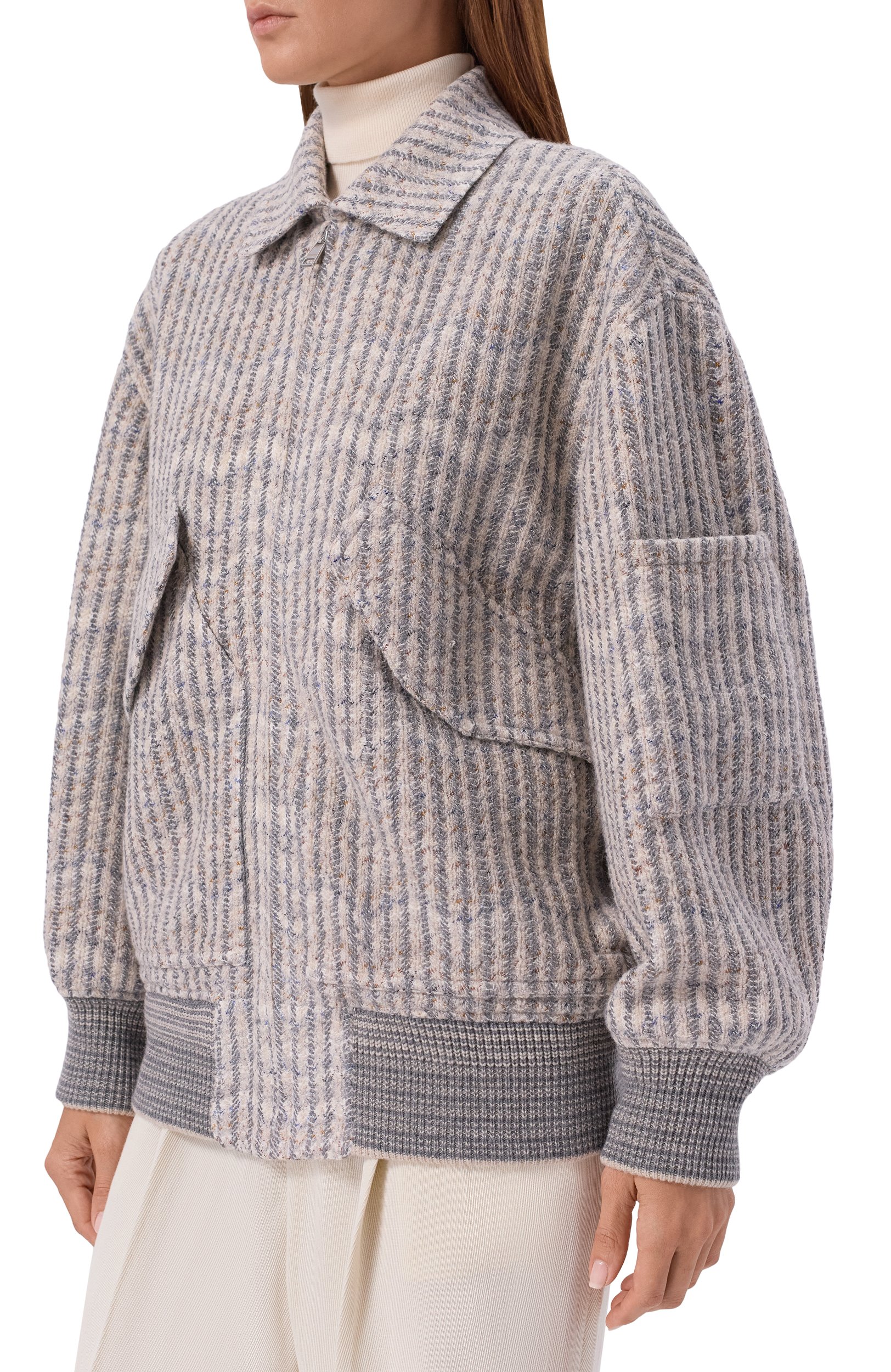 Бомбер из кашемира и вискозы MISSONI, арт. DS26WC06/BC006H, фото 3