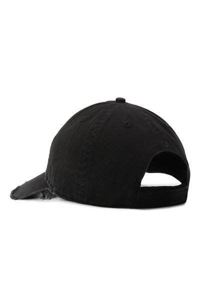 Хлопковая бейсболка THE ATTICO черного цвета по цене 28600 руб., арт. 251WAC00039/CCC107MA, фото 2 Хлопковая бейсболка THE ATTICO, арт. 251WAC00039/CCC107MA, фото 2