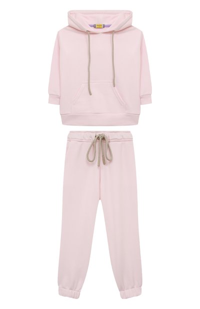 Комплект из худи и брюк MUMOFSIX розового цвета по цене 18250 руб., арт. MOSSS22T_SU01, фото 1 Комплект из худи и брюк MUMOFSIX, арт. MOSSS22T_SU01, фото 1