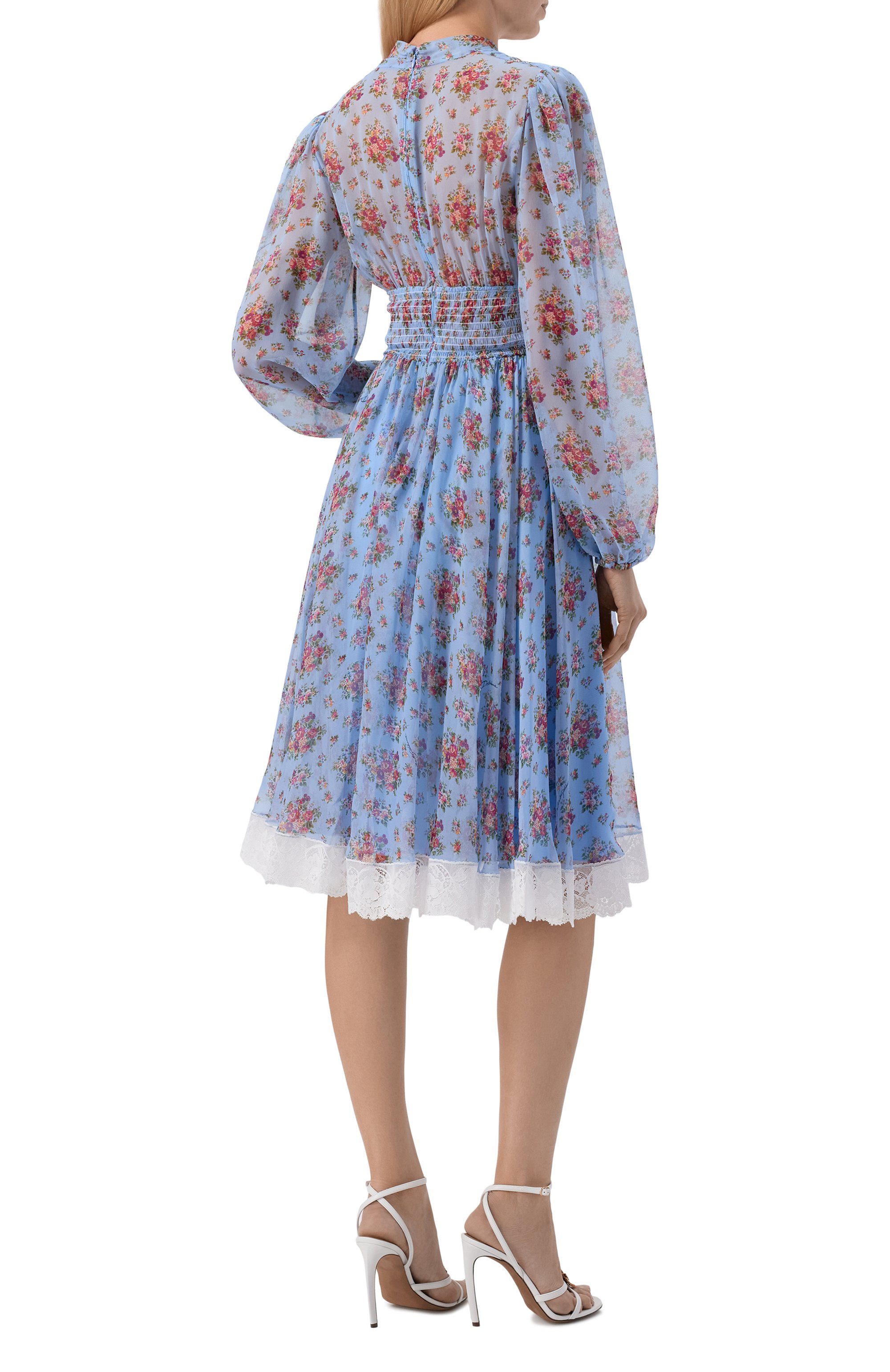 Платье из шелка и хлопка DOLCE & GABBANA, арт. F611ZT/IS10F, фото 3