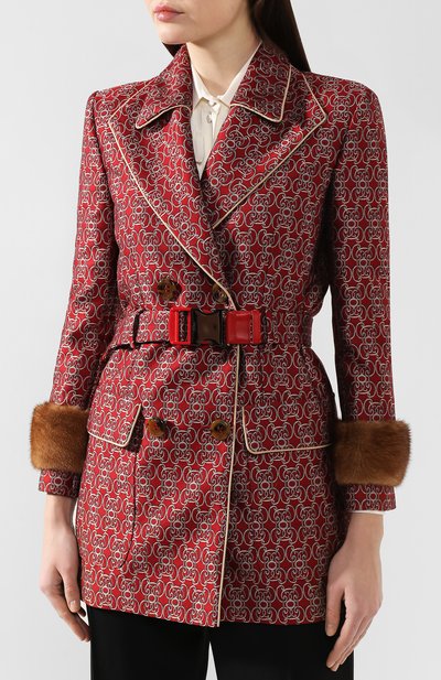 Жакет с меховой отделкой FENDI, арт. FF8667 A8EH, фото 3