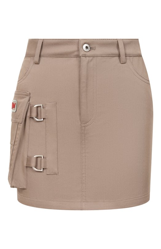 Хлопковая юбка Off-White 0WCU01MS26FAB001 Бежевый 0WCU01MS26FAB001