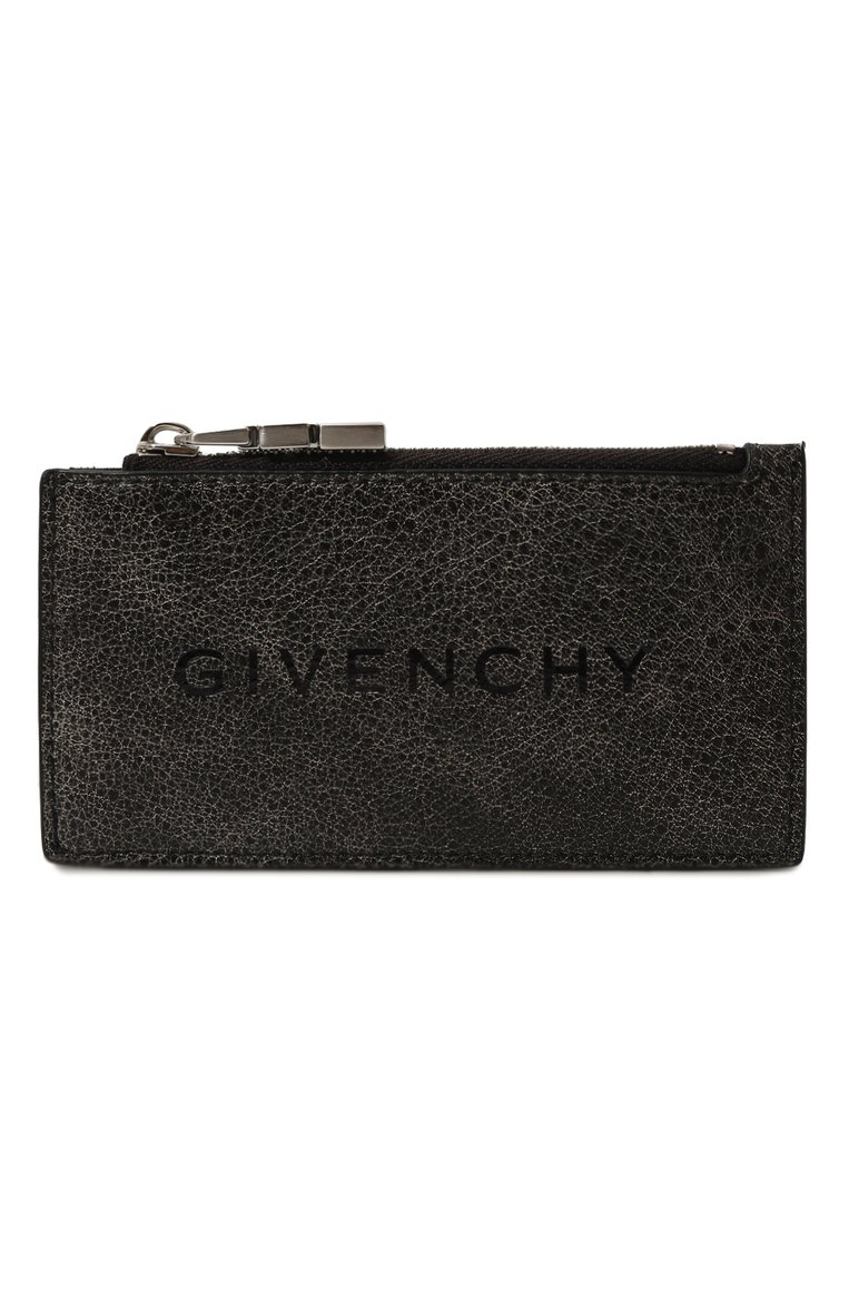 Мужской кожаный футляр для кредитных карт GIVENCHY темно-серого цвета, арт. BK60DN/K1TX | Фото 1 (Материал: Натуральная кожа; Нос: Не проставлено)