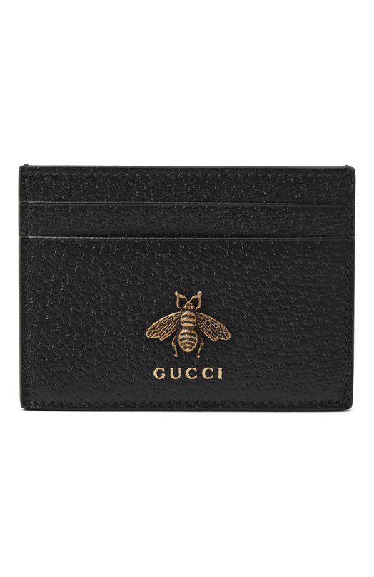 фото Кожаный чехол для кредитных карт animalier gucci