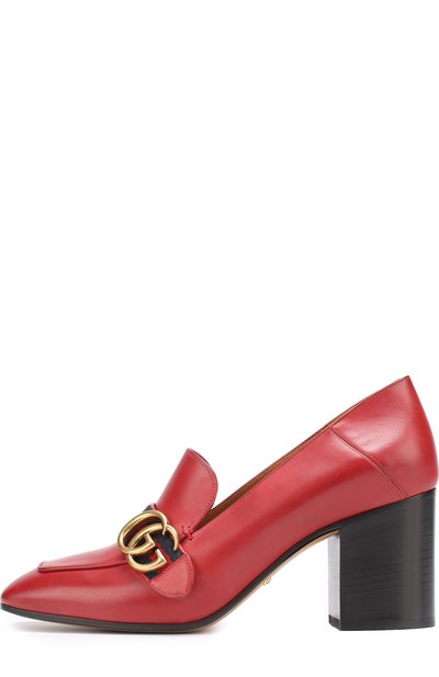 Кожаные туфли peyton на устойчивом каблуке GUCCI, арт. 423535/DKHC0, фото 2