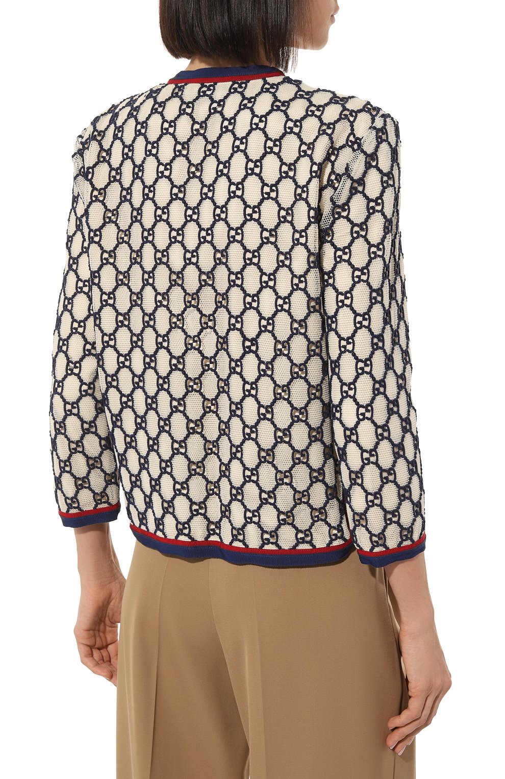 Хлопковый жакет GUCCI разноцветного цвета по цене 403200 руб., арт. 550636 ZKT15, фото 4 Хлопковый жакет GUCCI, арт. 550636 ZKT15, фото 4