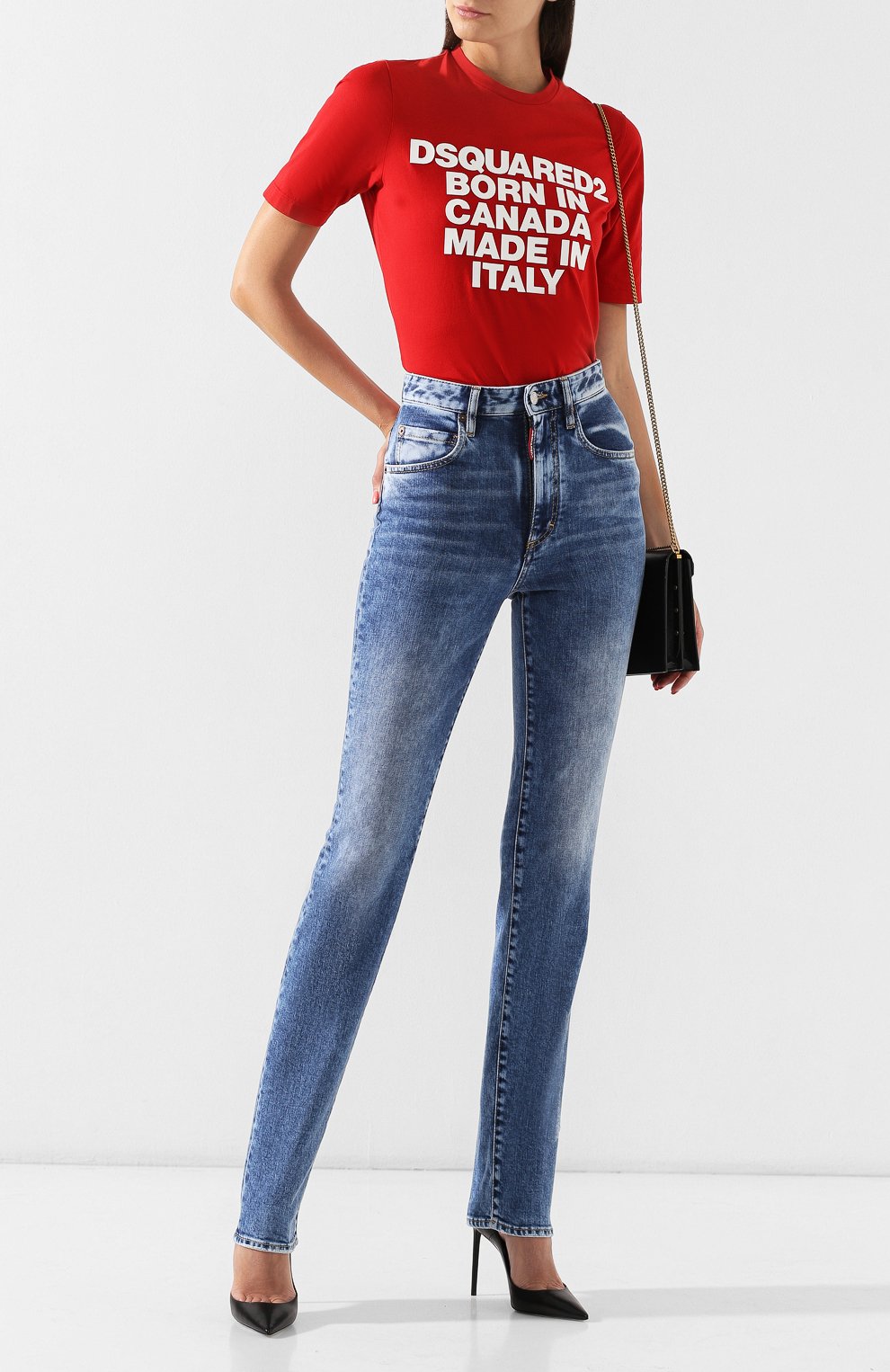 Джинсы DSQUARED2 синего цвета по цене 24450 руб., арт. S75LB0193/S30663, фото 2 Джинсы DSQUARED2, арт. S75LB0193/S30663, фото 2