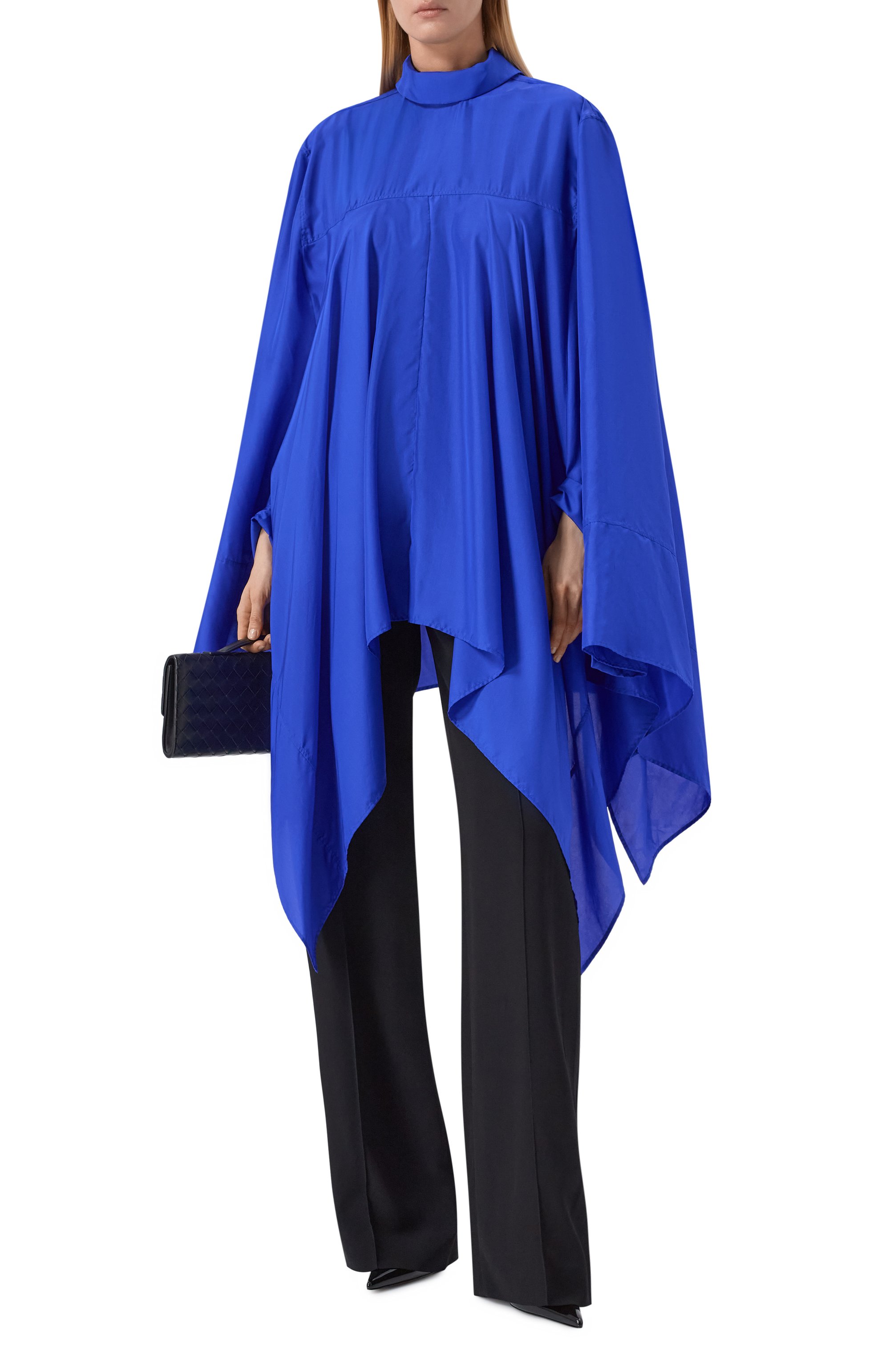 Шелковый топ LANVIN синего цвета по цене 225000 руб., арт. RW-T00055-6285-E26, фото 2 Шелковый топ LANVIN, арт. RW-T00055-6285-E26, фото 2