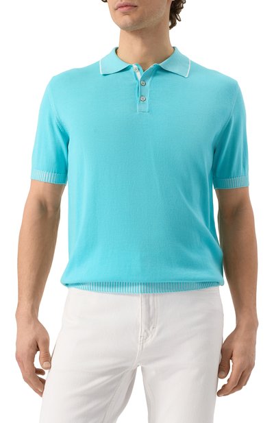 Хлопковое поло MOORER, арт. AD0LF0, фото 3