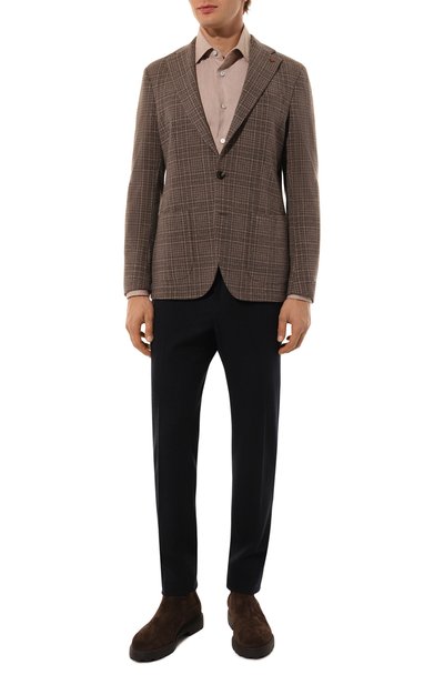 Пиджак из хлопка и шерсти SARTORIA LATORRE коричневого цвета по цене 61550 руб., арт. JD74/JG051, фото 2 Пиджак из хлопка и шерсти SARTORIA LATORRE, арт. JD74/JG051, фото 2