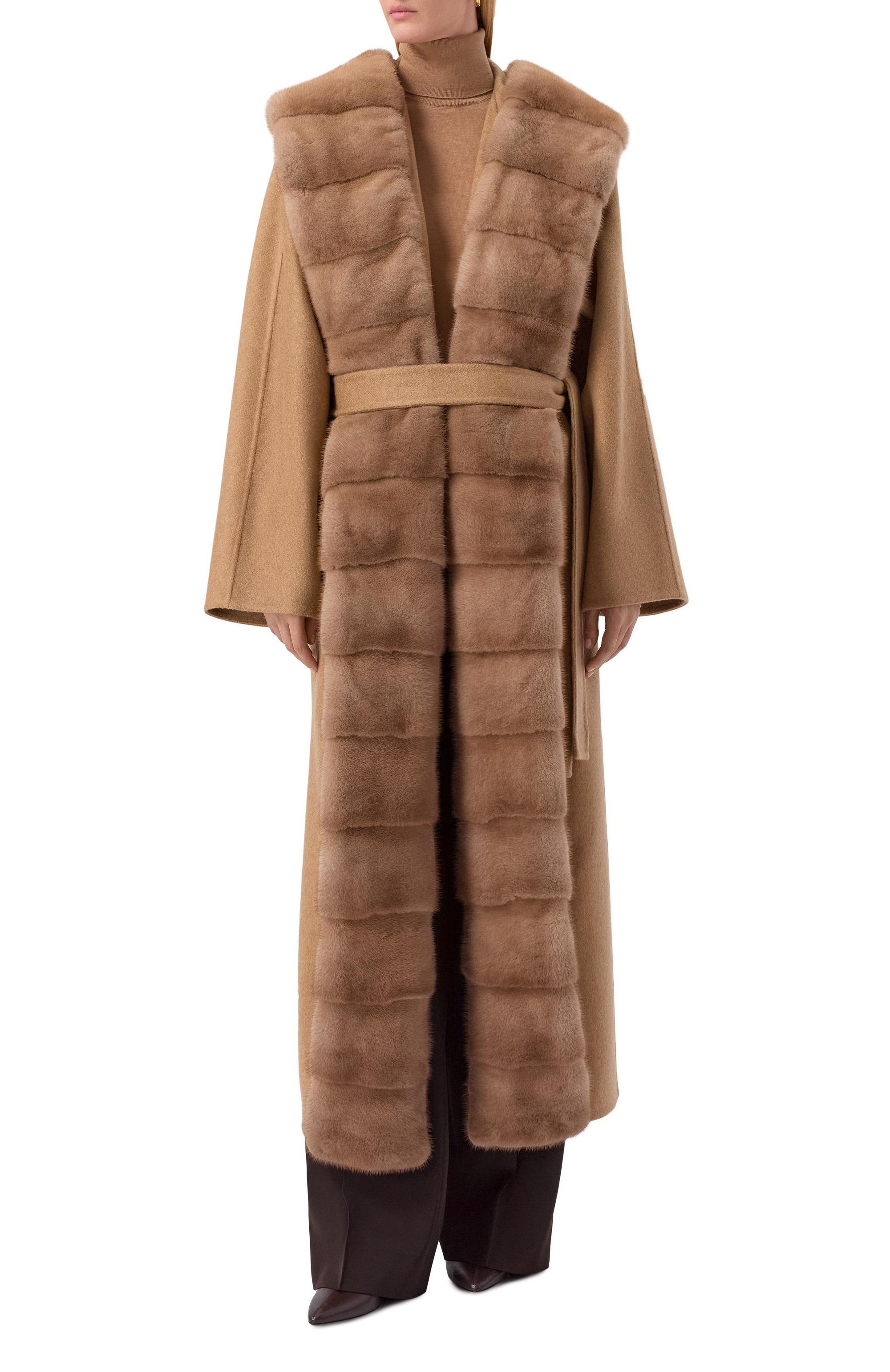 Кашемировое пальто с отделкой из норки MVST, арт. FTBPL-Y612V/LC1640, фото 3