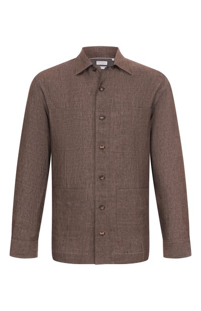 Мужская льняная рубашка BRUNELLO CUCINELLI, арт. MM6950648