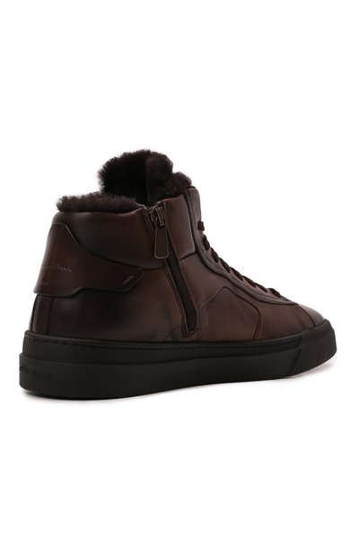 Кожаные кеды SANTONI, арт. MBGT21558NE0PG0NT50, фото 5