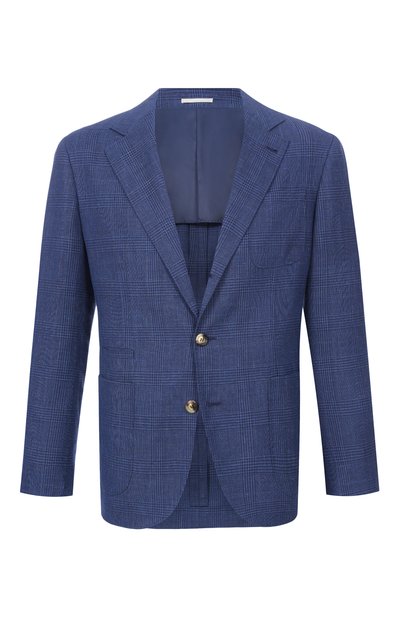 Мужской пиджак из шерсти и шелка BRUNELLO CUCINELLI, арт. MZ4287BND