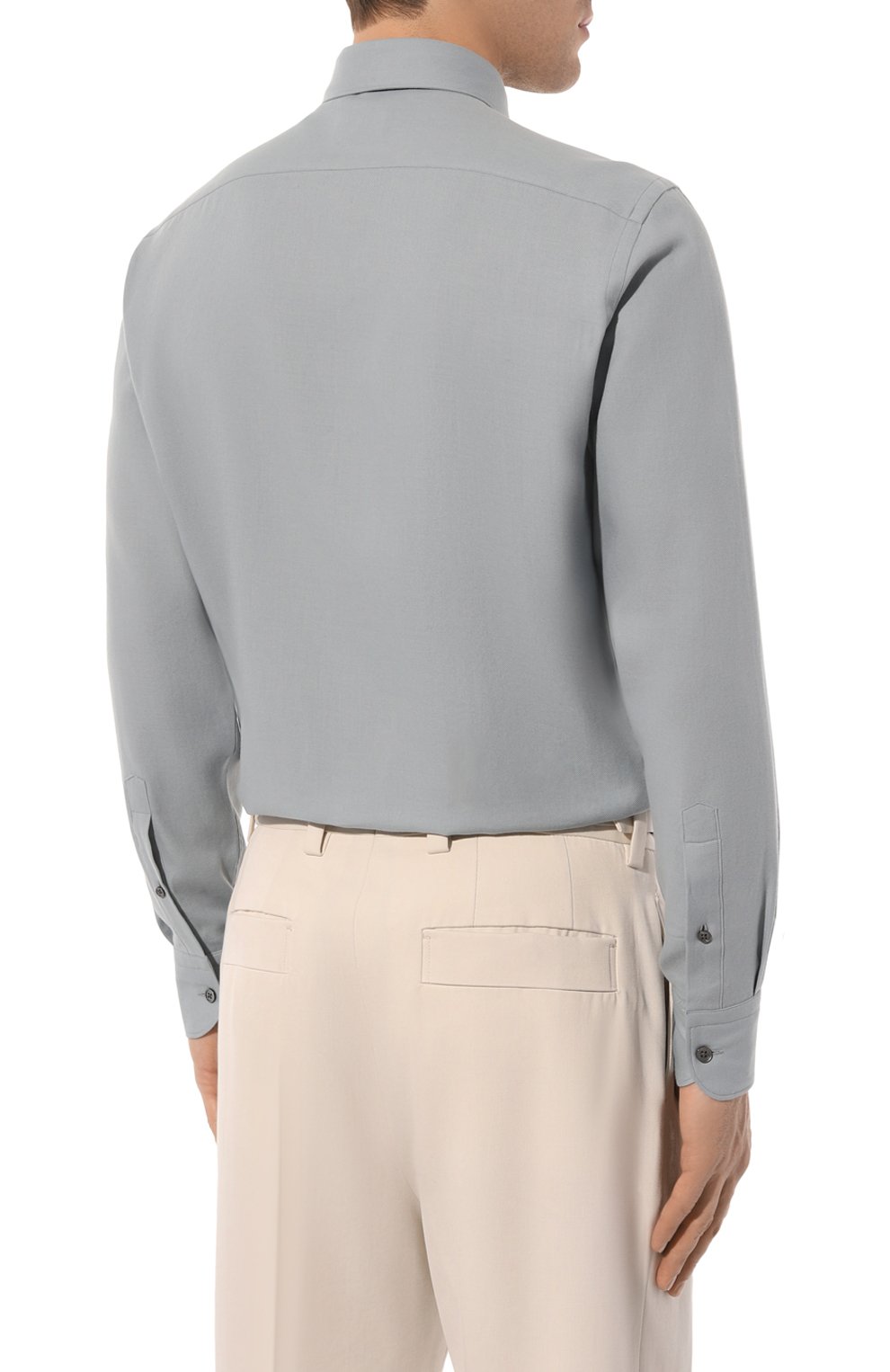 Сорочка из хлопка и кашемира ZEGNA, арт. UCX44A6/SRF5, фото 4