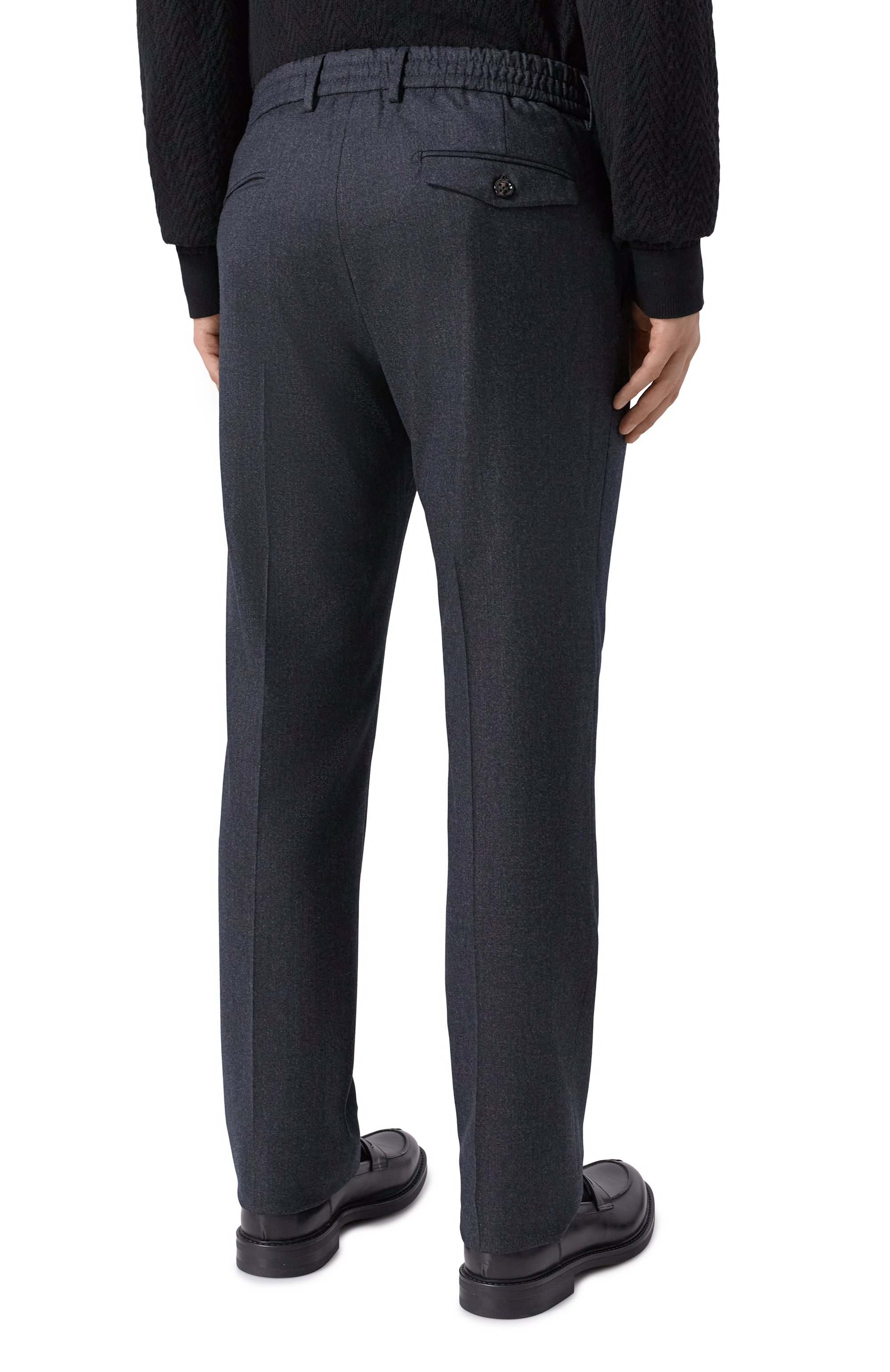 Шерстяные брюки BERWICH темно-серого цвета по цене 41700 руб., арт. BERT0/VB8996, фото 4 Шерстяные брюки BERWICH, арт. BERT0/VB8996, фото 4