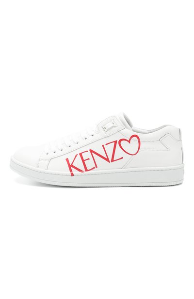 Кожаные кеды KENZO белого цвета по цене 32450 руб., арт. F955SN129L84, фото 3 Кожаные кеды KENZO, арт. F955SN129L84, фото 3