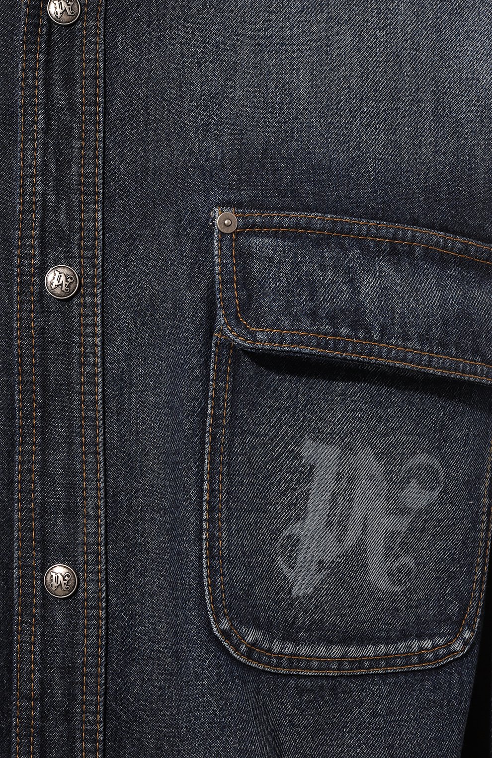 Джинсовая рубашка PALM ANGELS, арт. PMYD020F24DEN001, фото 5