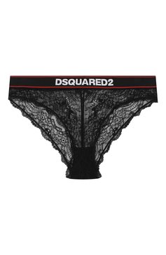 Женские трусы-слипы DSQUARED2 черного цвета, арт. D8L612420 | Фото 1 (Материал внешний: Синтетический материал; Материал сплава: Проставлено; Нос: Не проставлено)