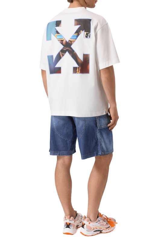 Хлопковая футболка Off-White 0MAA120S25JER00G Белый  0MAA120S25JER00G Фото 2