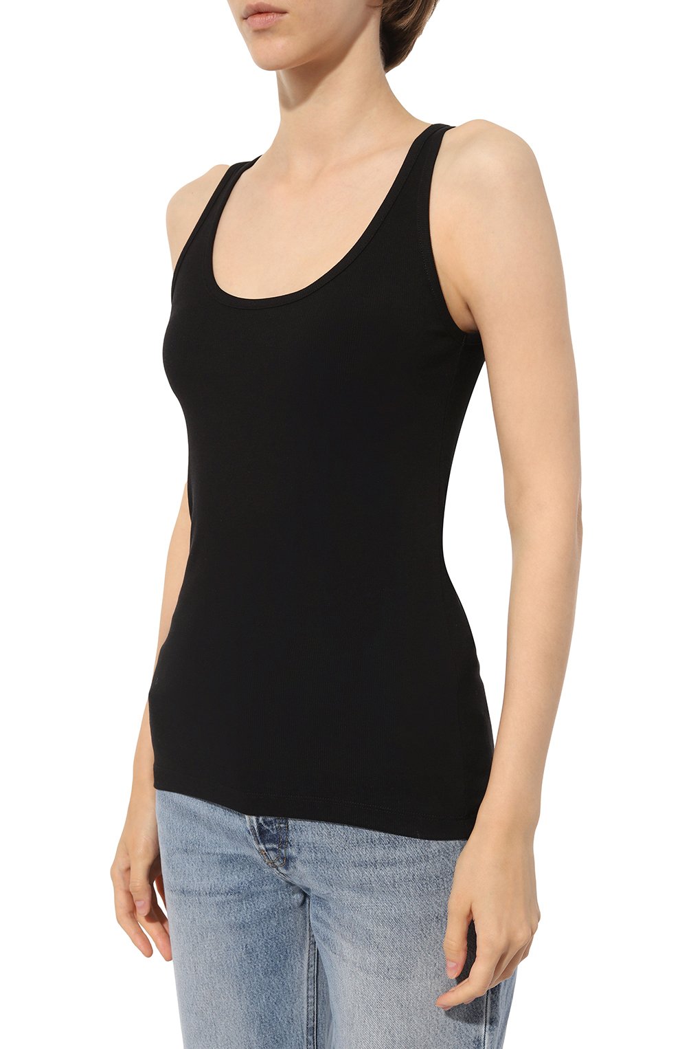 Хлопковая майка TOTEME черного цвета по цене 14800 руб., арт. 241-WRT1053-FB0094, фото 3 Хлопковая майка TOTEME, арт. 241-WRT1053-FB0094, фото 3