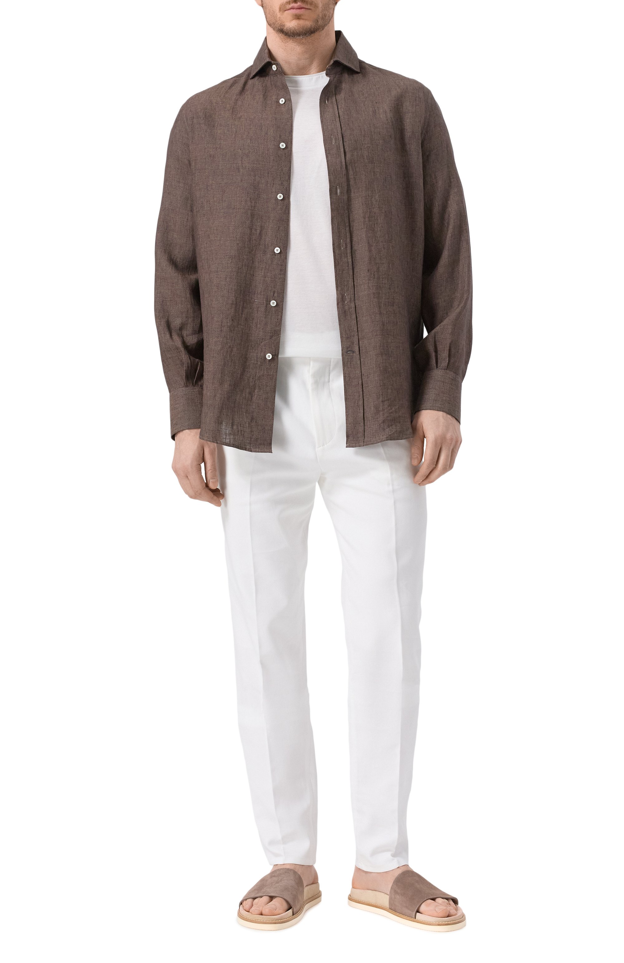 Замшевые шлепанцы BRUNELLO CUCINELLI бежевого цвета по цене 82350 руб., арт. MZUSILY236, фото 2 Замшевые шлепанцы BRUNELLO CUCINELLI, арт. MZUSILY236, фото 2