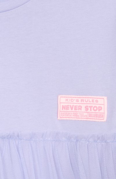 Хлопковое платье BILLIEBLUSH сиреневого цвета по цене 12900 руб., арт. U21823, фото 3 Хлопковое платье BILLIEBLUSH, арт. U21823, фото 3