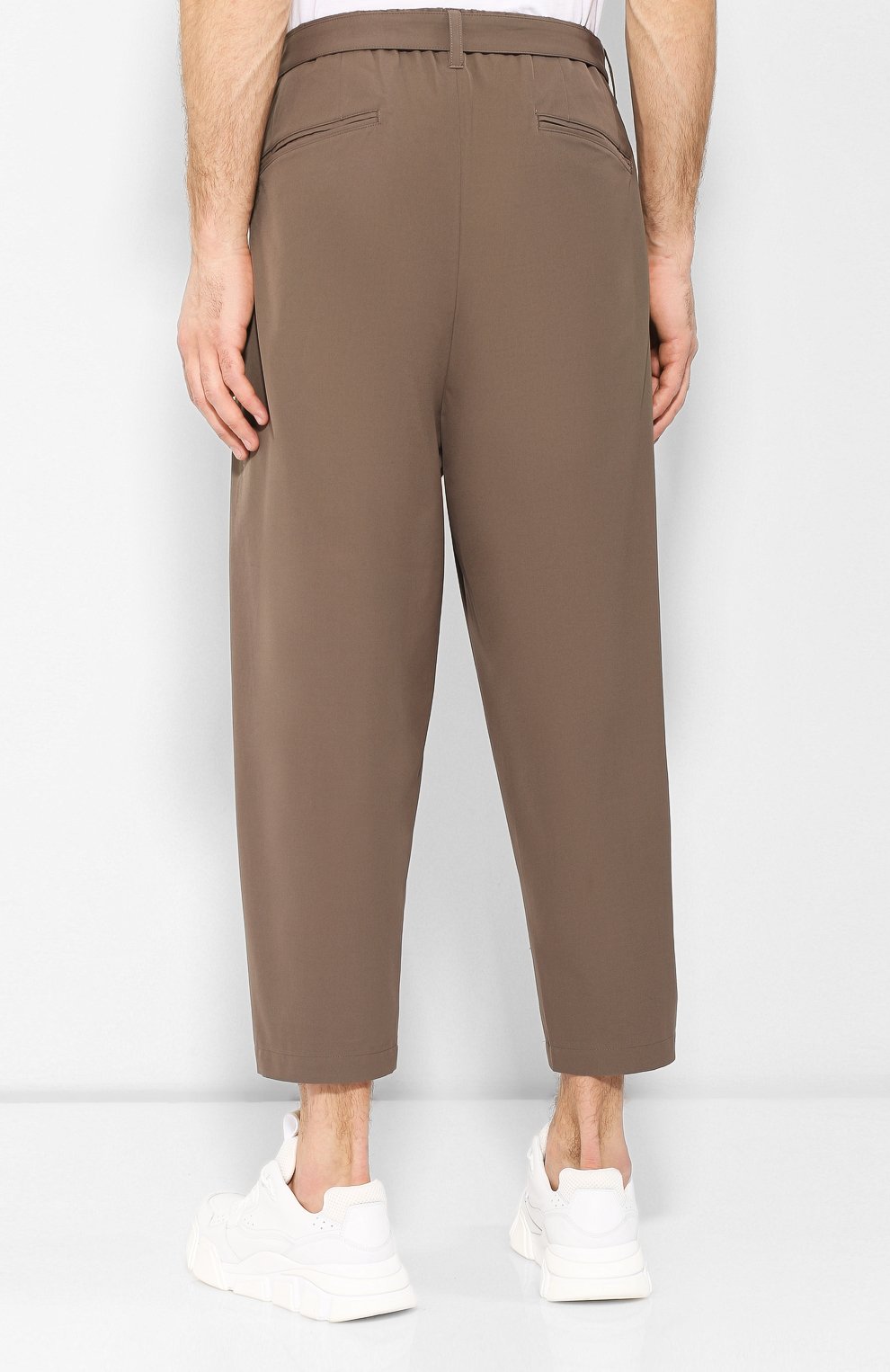 Хлопковые брюки KAZUYUKI KUMAGAI хаки цвета по цене 29850 руб., арт. KP91-055, фото 4 Хлопковые брюки KAZUYUKI KUMAGAI, арт. KP91-055, фото 4