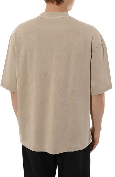 Хлопковая футболка OFF-WHITE, арт. 0MAA120F24JER004, фото 4
