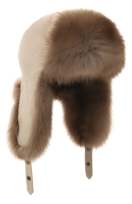 Шапка-ушанка Star с отделкой из меха соболя Black Sable BS-24001PB Кремовый BS-24001PB