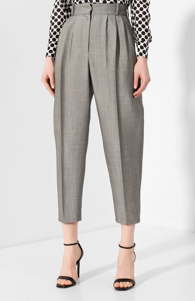 Шерстяные брюки ALEXANDER MCQUEEN черно-белого цвета по цене 94950 руб., арт. 621533/QJABD, фото 3 Шерстяные брюки ALEXANDER MCQUEEN, арт. 621533/QJABD, фото 3
