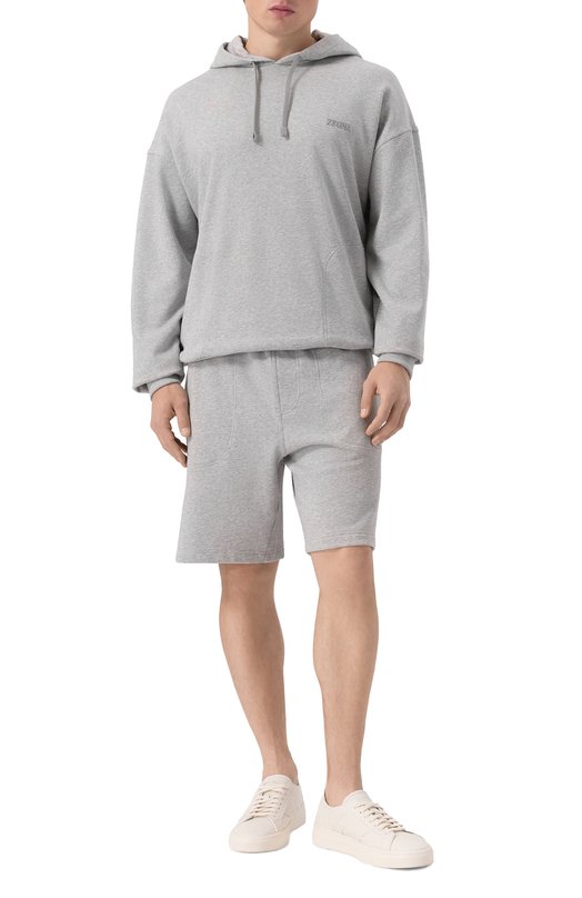 Хлопковые шорты Zegna N6N10/194 Серый  N6N10/194 Фото 2