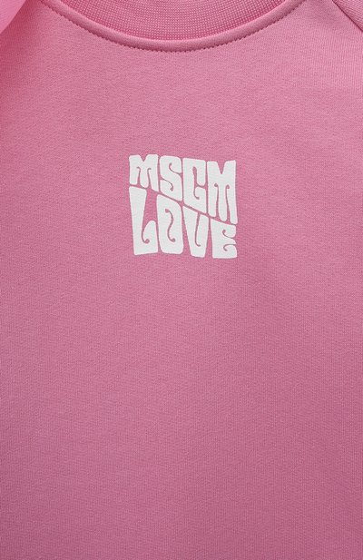 Хлопковый свитшот MSGM KIDS, арт. MS029181, фото 3