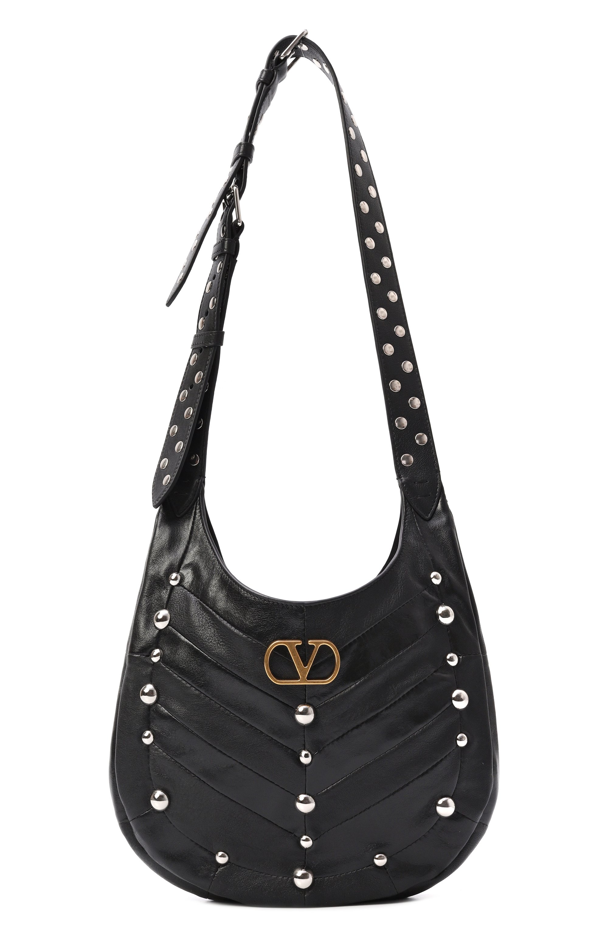 Сумка hoboho small VALENTINO черного цвета по цене 329000 руб., арт. 8W2B0S63/PXJ, фото 1 Сумка hoboho small VALENTINO, арт. 8W2B0S63/PXJ, фото 1