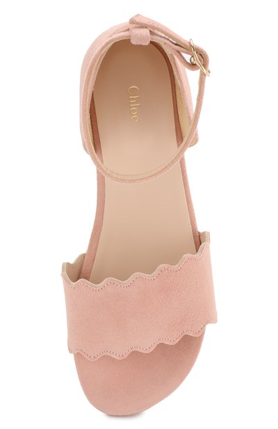 Замшевые босоножки на танкетке CHLOÉ, арт. C19087, фото 4