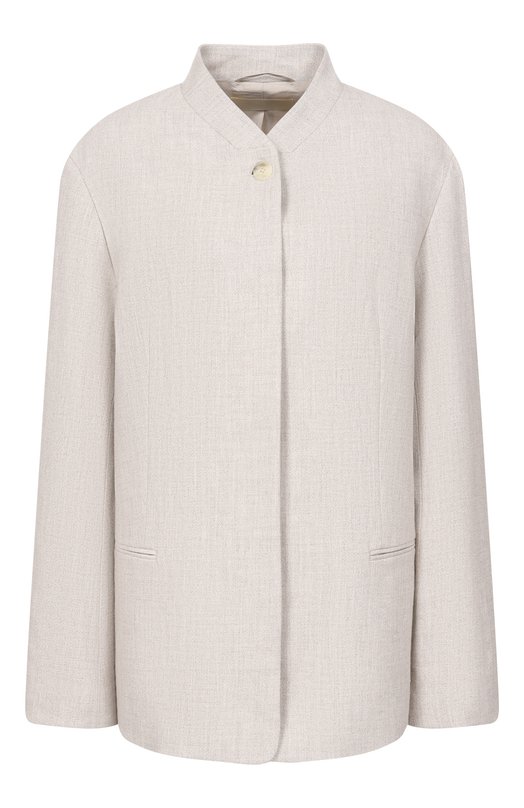 Жакет изо льна и вискозы 12 STOREEZ 137026 Серый 137026