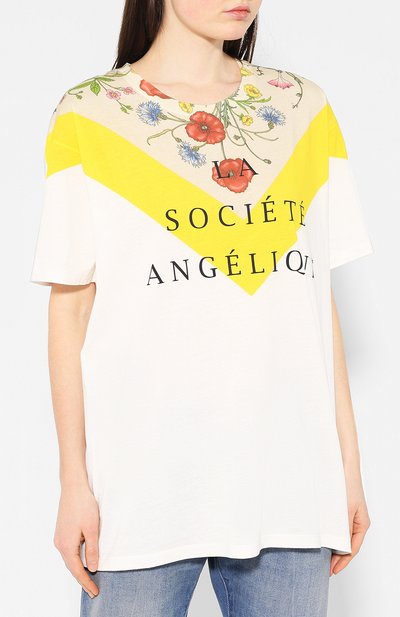 Хлопковая футболка GUCCI, арт. 539081/XJARH, фото 3