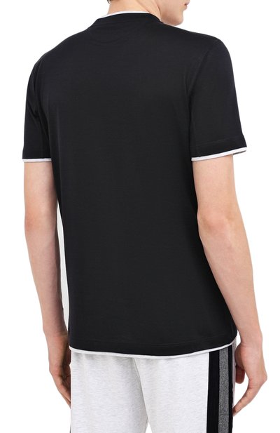 Футболка из шелка и хлопка BRUNELLO CUCINELLI, арт. MTS377427, фото 4