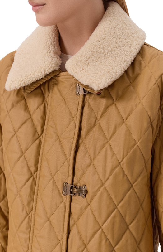 Хлопковая куртка Burberry 8117768 Бежевый  8117768 Фото 5