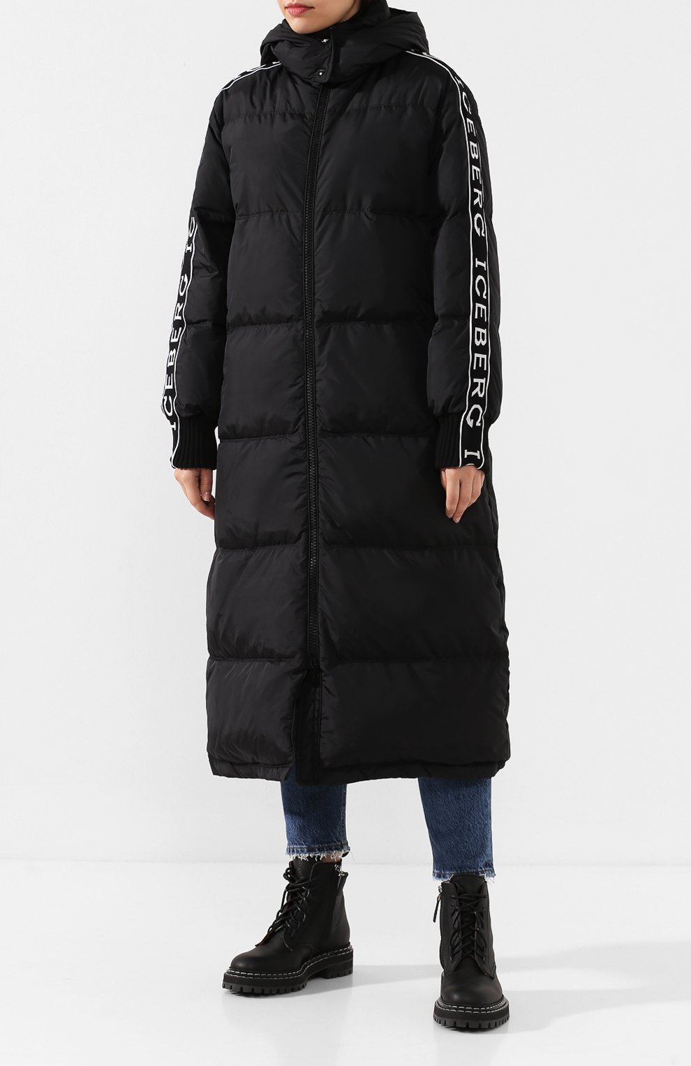 Пуховик ICEBERG черного цвета по цене 75800 руб., арт. 19I I2P0/J091/5050, фото 3 Пуховик ICEBERG, арт. 19I I2P0/J091/5050, фото 3