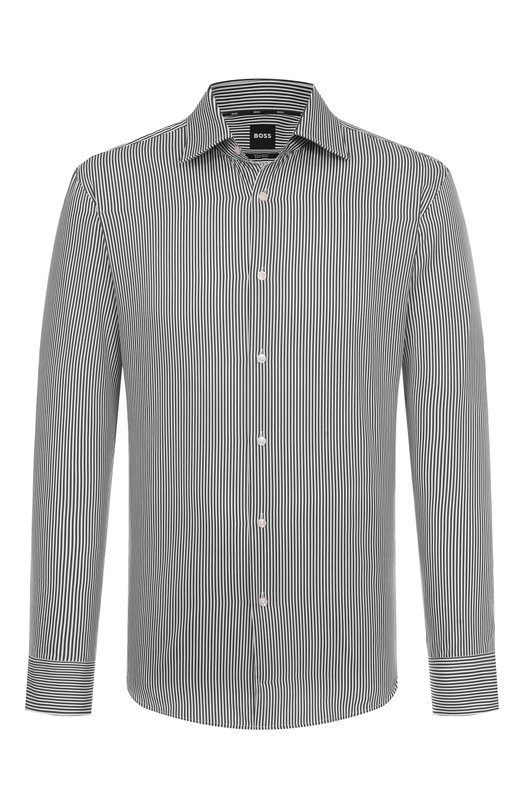Хлопковая сорочка BOSS 50549904 Чёрно-белый 50549904