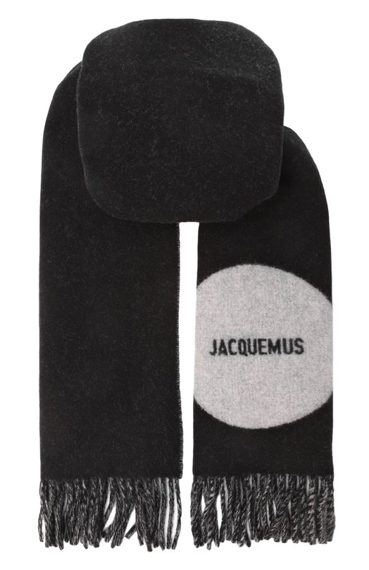 Шерстяной шарф Jacquemus 24HACU00579/A0T4044 Чёрный 24HACU00579/A0T4044