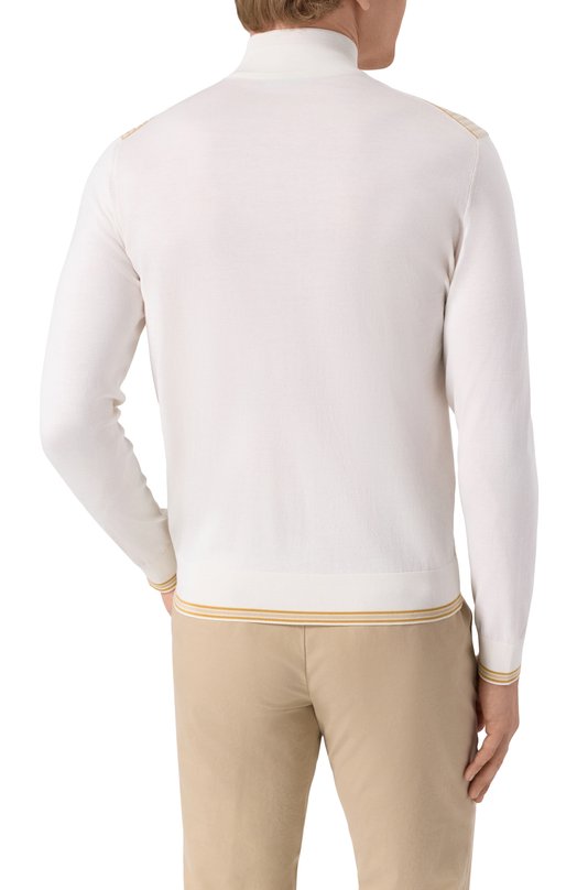 Кардиган из шелка и хлопка Stefano Ricci K818093R30/F25175 Белый  K818093R30/F25175 Фото 4