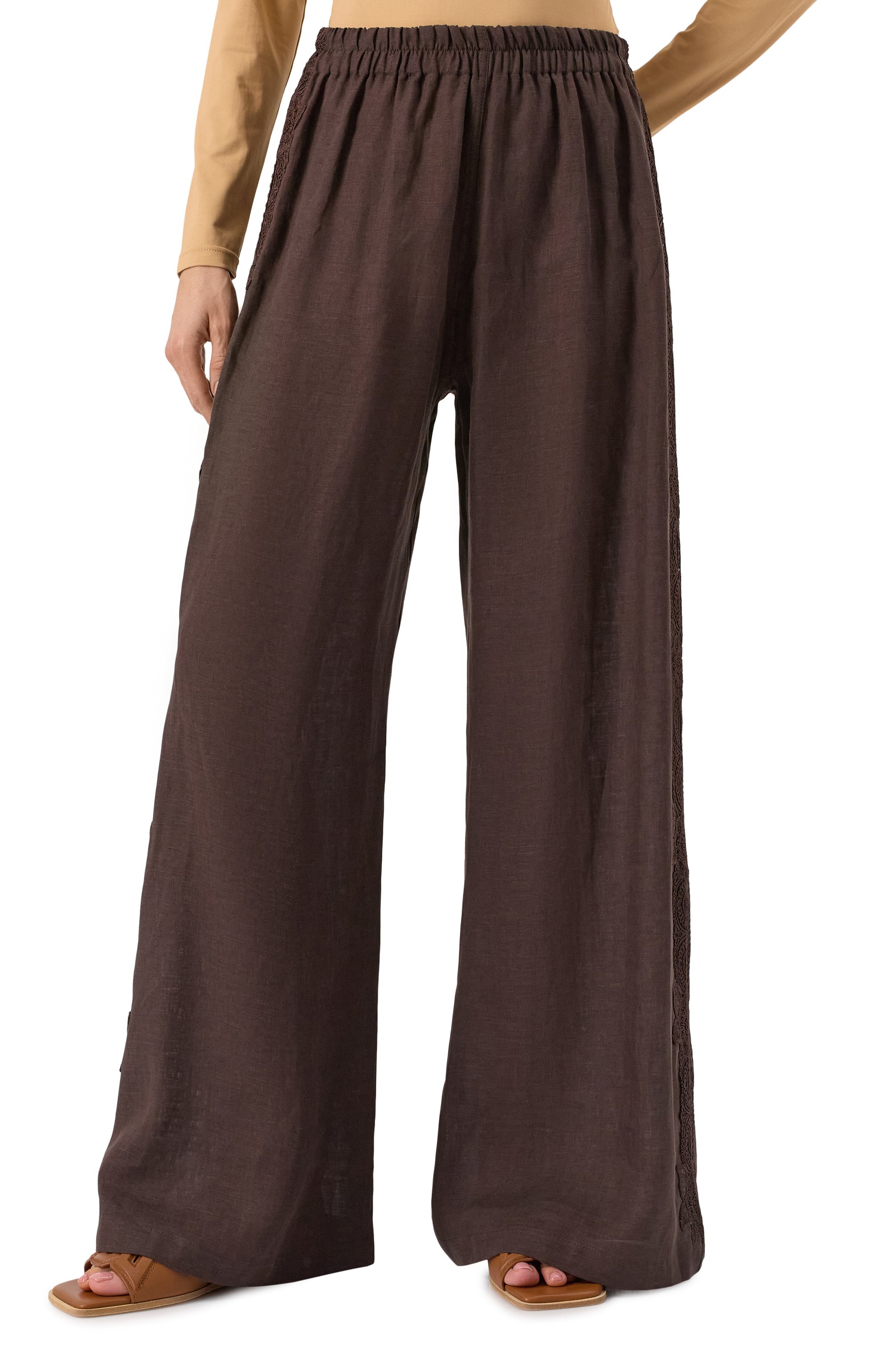 Брюки изо льна и вискозы MAURIZIO, арт. W01040679, фото 3