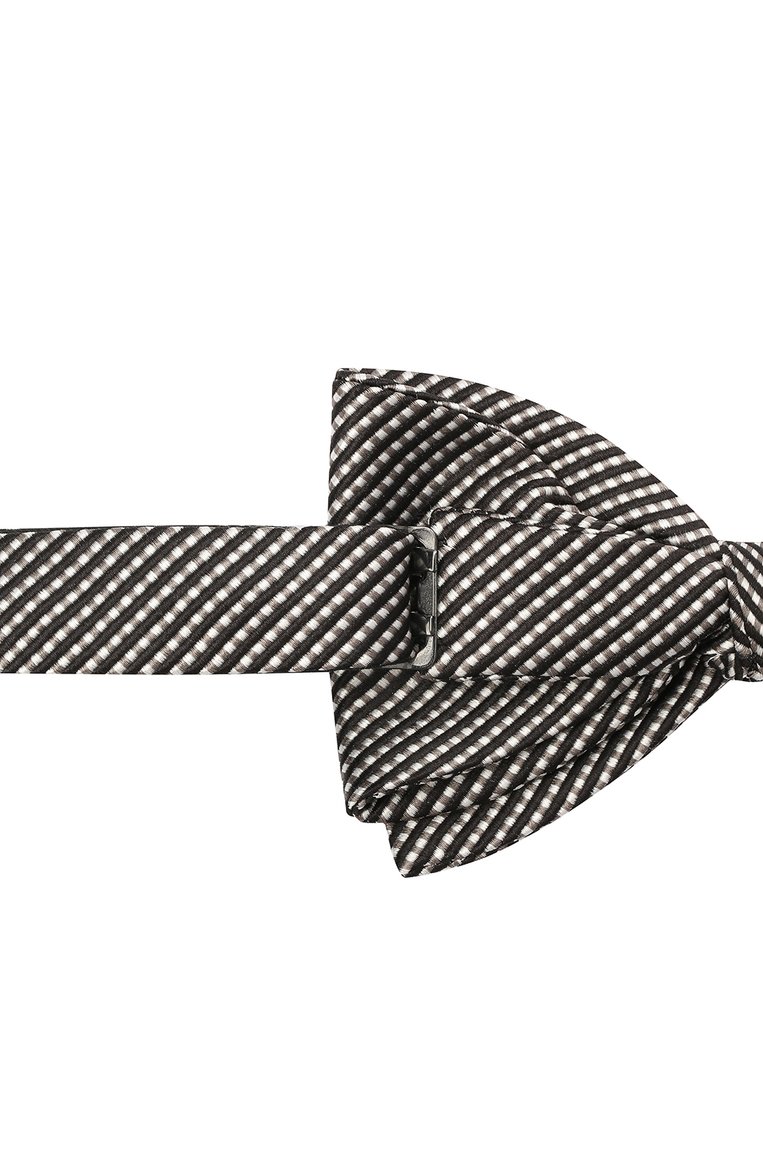 Мужской галстук-бабочка из шелка и хлопка LANVIN серого цвета, арт. 2133/B0W TIE | Фото 3 (Материал: Текстиль, Шелк; Нос: Не проставлено)