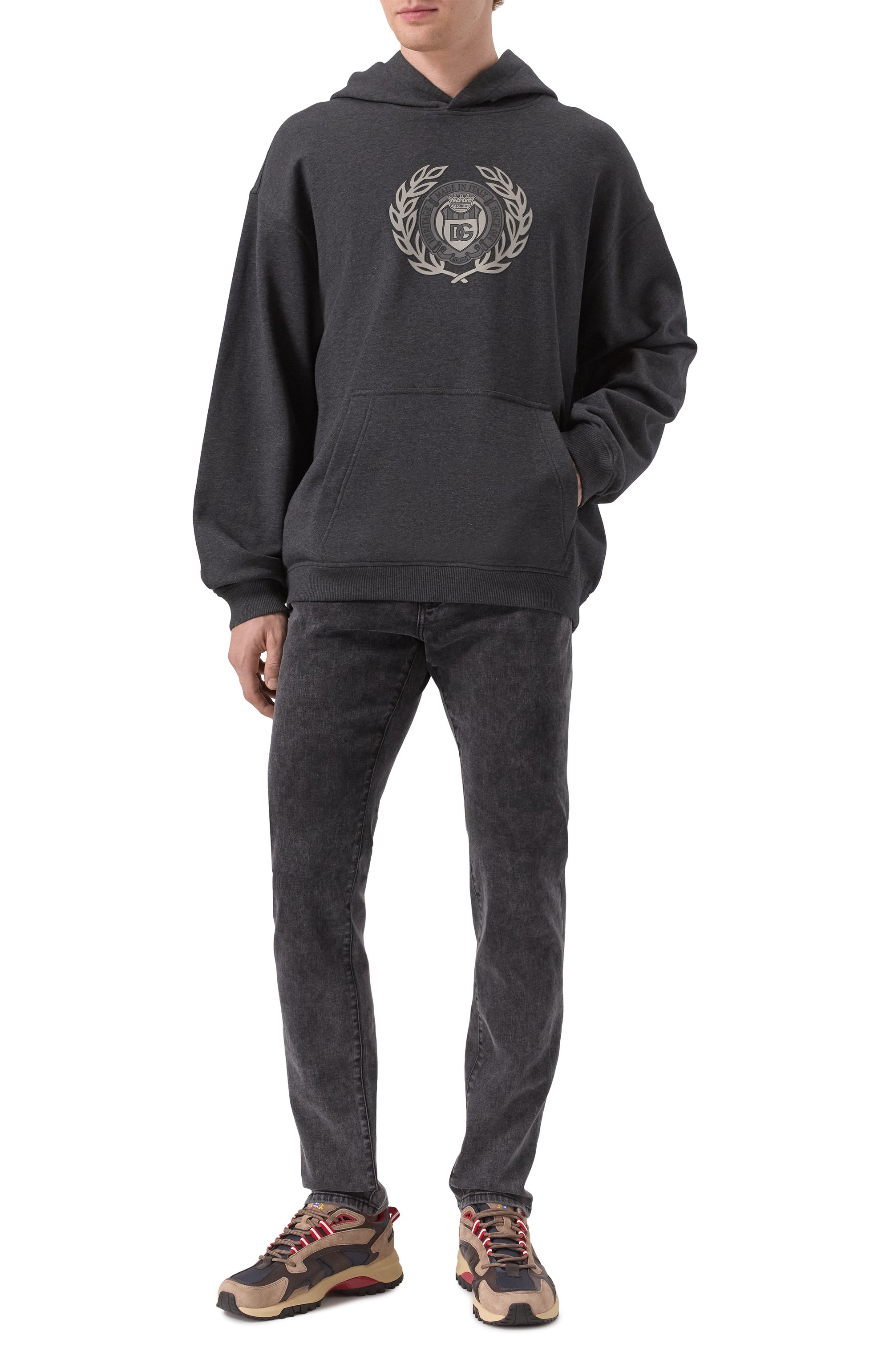 Хлопковое худи DOLCE & GABBANA, арт. G9BKTT/G703W, фото 2