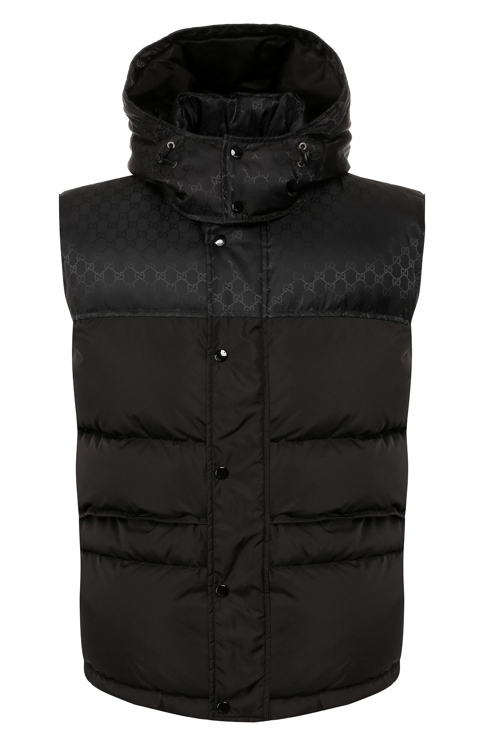 Пуховый жилет GUCCI черного цвета по цене 206500 руб., арт. 546333/Z4218, фото 1 Пуховый жилет GUCCI, арт. 546333/Z4218, фото 1
