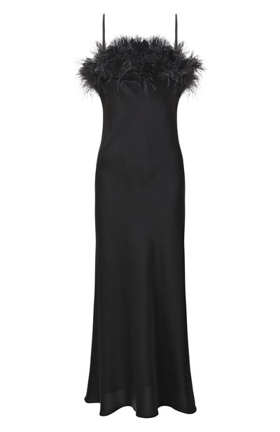 Женское атласное платье с отделкой перьями ANTONELLI FIRENZE, арт. L6735N/794
