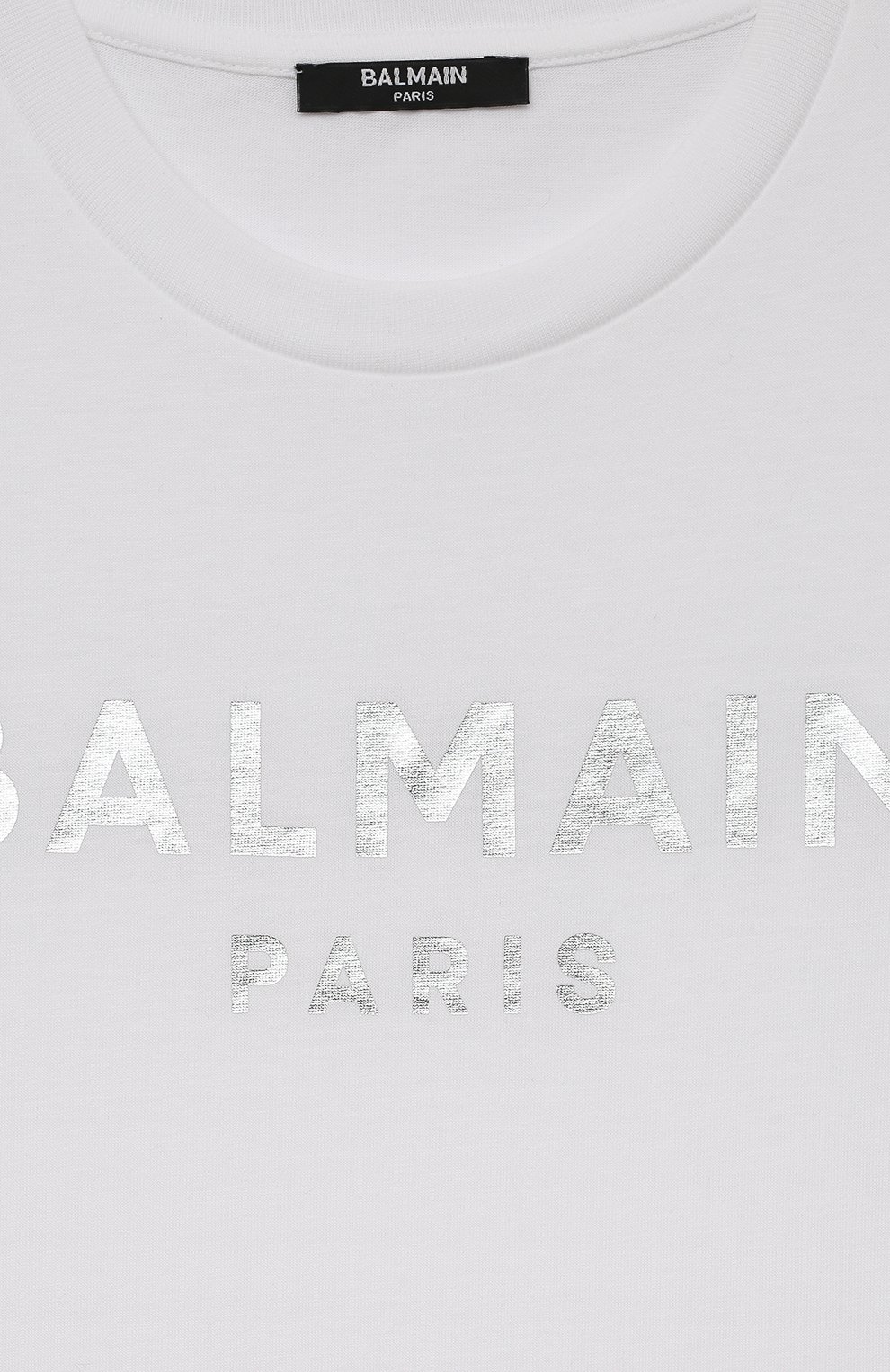 Хлопковая футболка BALMAIN белого цвета по цене 16550 руб., арт. BS8R01, фото 3 Хлопковая футболка BALMAIN, арт. BS8R01, фото 3