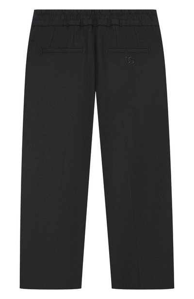 Шерстяные брюки DOLCE & GABBANA темно-синего цвета по цене 59900 руб., арт. L44P92/HU2BD, фото 2 Шерстяные брюки DOLCE & GABBANA, арт. L44P92/HU2BD, фото 2